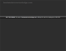 Tablet Screenshot of bestwesternvernonlodge.com